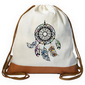 Colored Dreamcatcher Graphic Drawstring bag