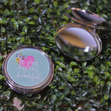 Compact Mirror (Silver) - "Be Your Own Kind of Beautiful"