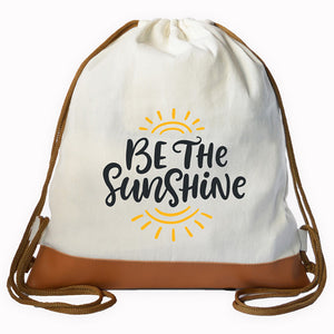 "BE THE SUNSHINE" Graphic Drawstring bag