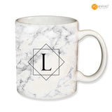 Diamond Initial Initial Marble Mug