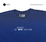 Round Neck T-Shirt - Against The Flow (Navy Blue)