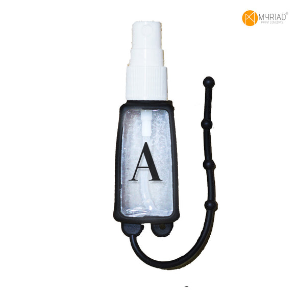 Initial Spray Bottle with Silicone Holder