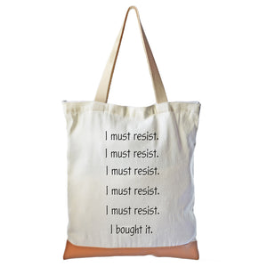 "MUST RESIST" Graphic Tote bag