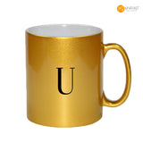 Gold Initial Mug