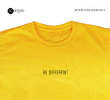 Round Neck T-Shirt - Be Different (Yellow)