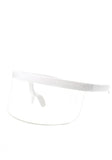 Protective Eye Shield Visor (White Frame, Clear Shield)
