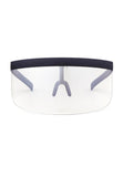 Protective Eye Shield Visor (Black Frame, Clear Shield)